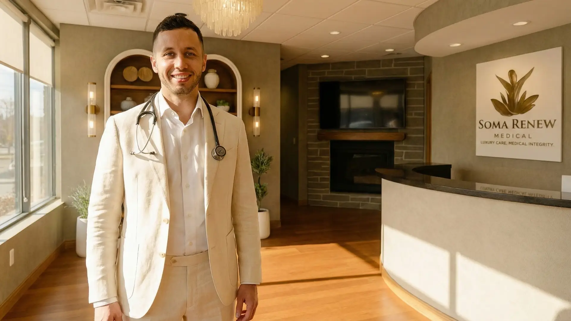 A calm treatment space at Soma Renew Medical